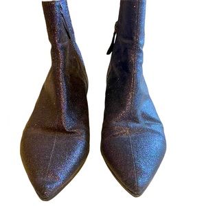 Giamba Purple Glitter Ankle Boots